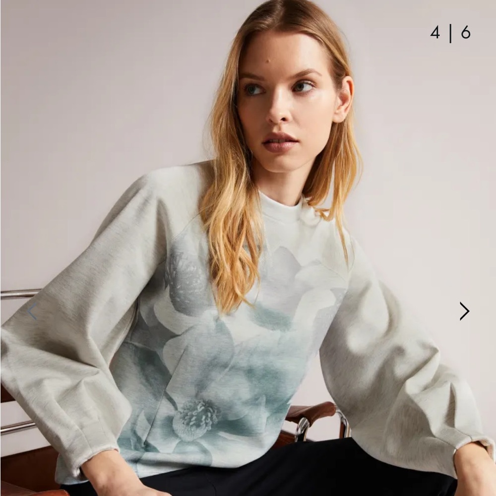 Ted Baker Perrine Darted Magnolia Sweatshirt